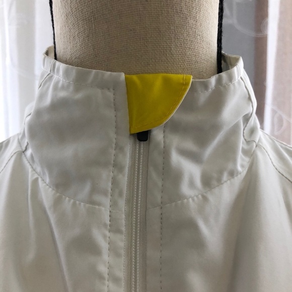 🎄 Champion sport vest jacket  yellow/white SZ S VTG - Picture 7 of 14